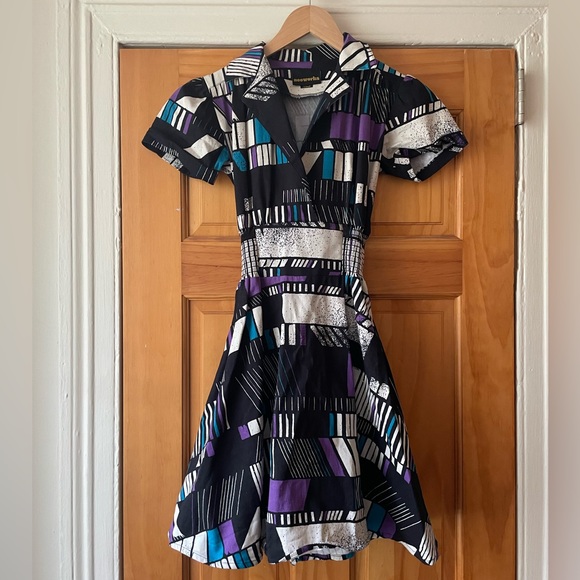 Nooworks Dresses & Skirts - NWOT Nooworks Purple, White and Black Leah Dress